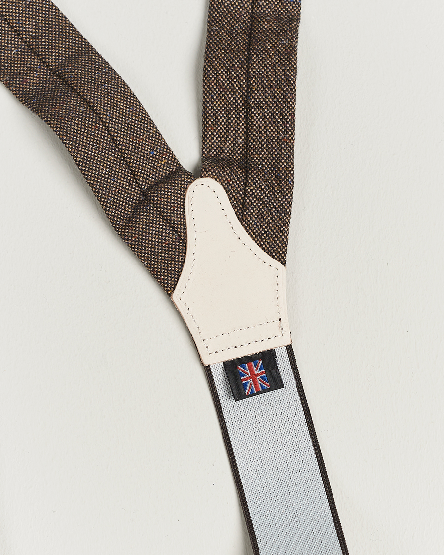 Herren | Albert Thurston Donegal Tweed Braces 40mm Dark Brown | Albert Thurston | Donegal Tweed Braces 40mm Dark Brown