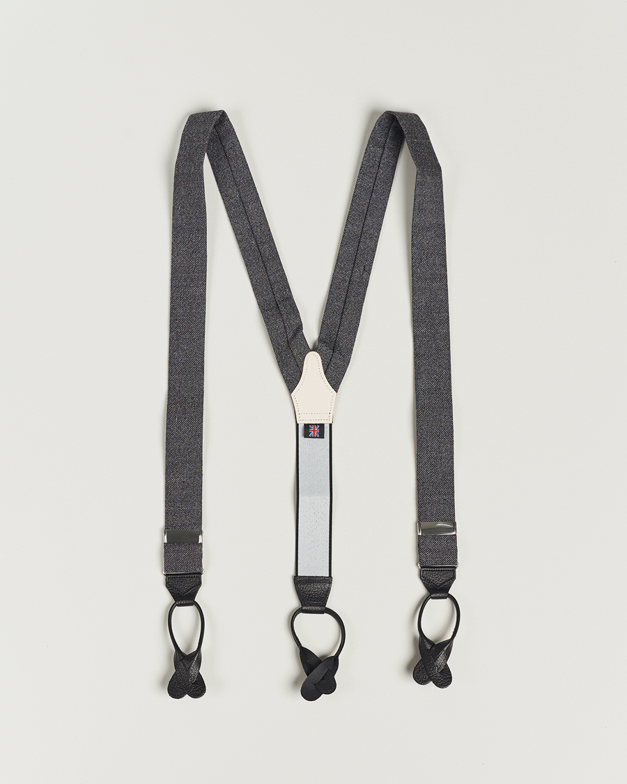 Herren | Hosenträger | Albert Thurston | Donegal Tweed Braces 40mm Dark Grey