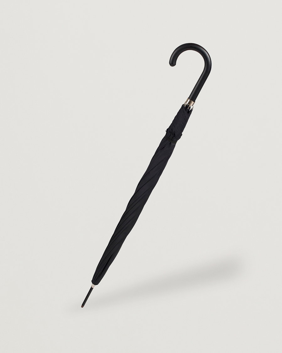 Herren | Fox Umbrellas Hardwood Automatic Umbrella Black | Fox Umbrellas | Hardwood Automatic Umbrella Black