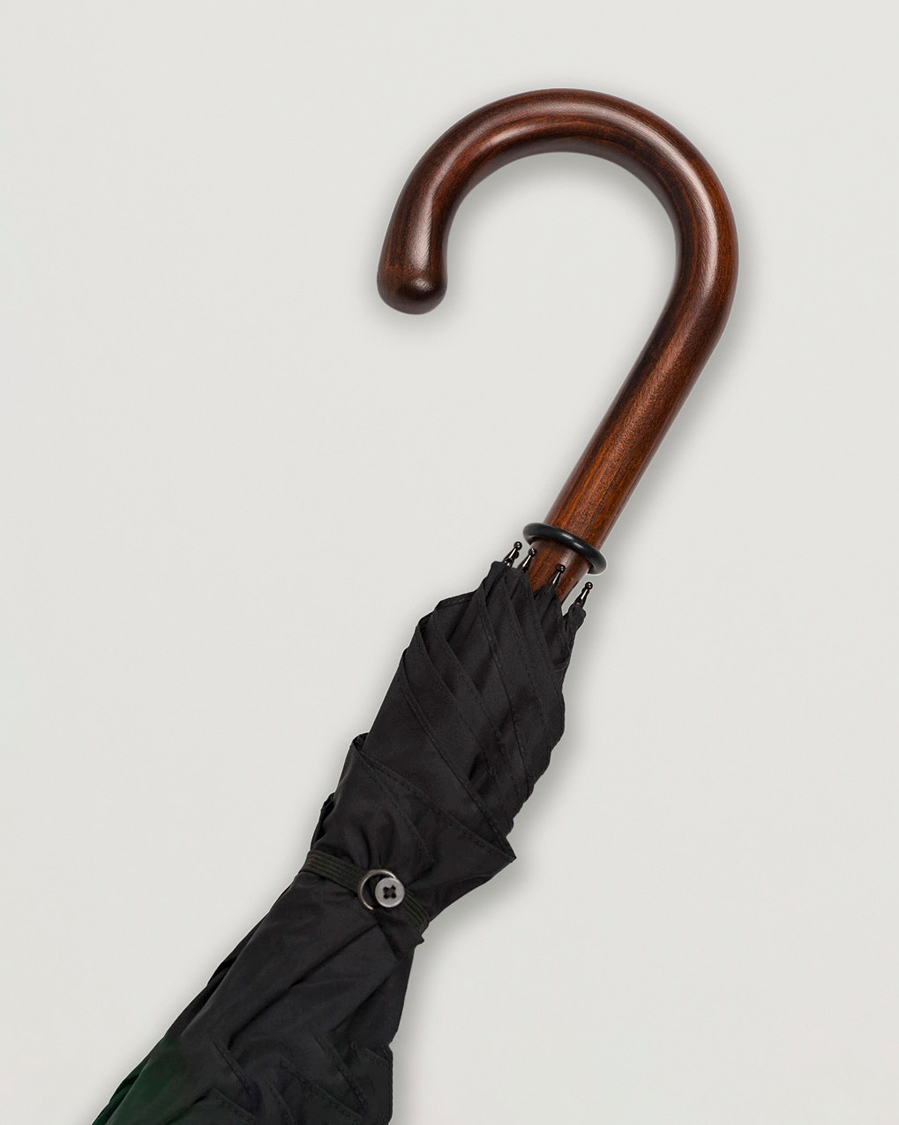 Herren | Best of British | Fox Umbrellas | Polished Cherrywood Solid Umbrella Black