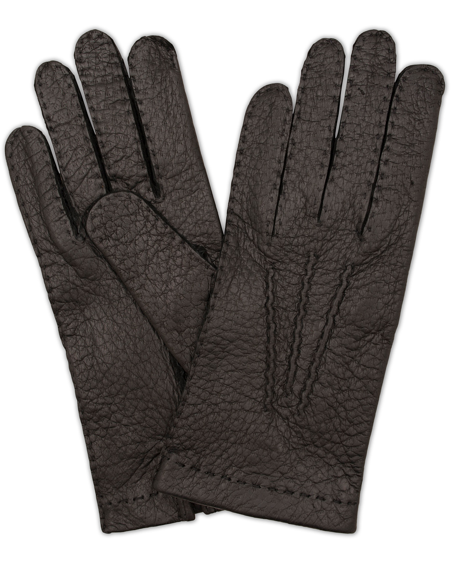 Herren | Hestra Peccary Handsewn Unlined Glove Black | Hestra | Peccary Handsewn Unlined Glove Black