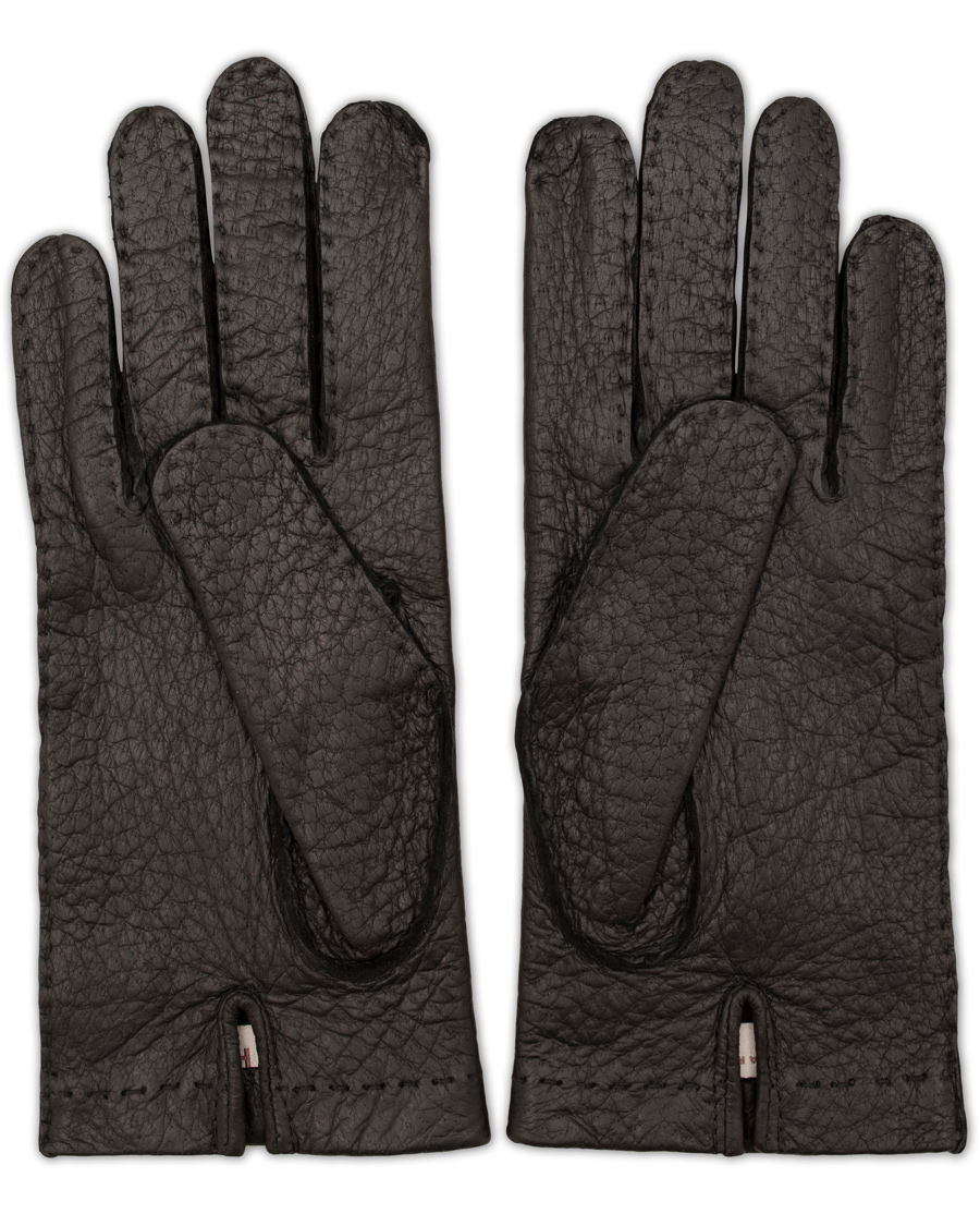 Herren | Hestra Peccary Handsewn Unlined Glove Black | Hestra | Peccary Handsewn Unlined Glove Black