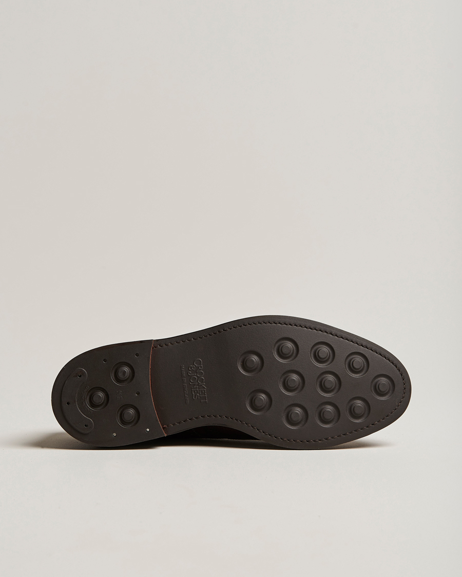 Herren | Brogue | Crockett & Jones | Pembroke Derbys Dark Brown Grained Calf