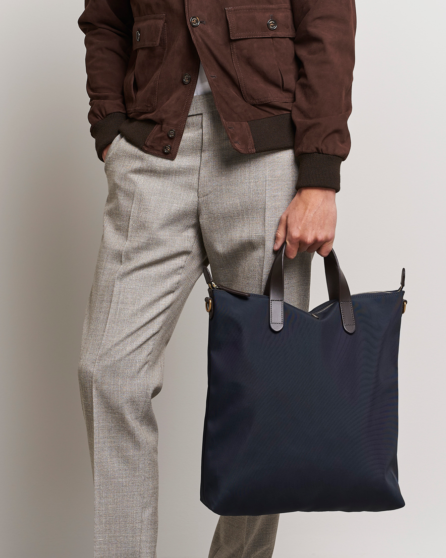 Herren | Taschen | Mismo | M/S Canvas Shopper Navy/Dark Brown