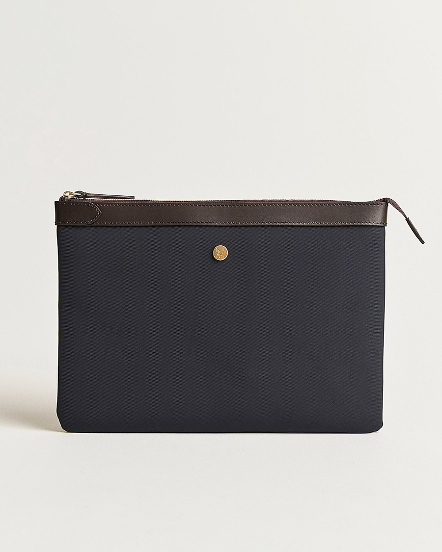 Herren | Taschen | Mismo | M/S Nylon Pouch Large Navy/Dark Brown