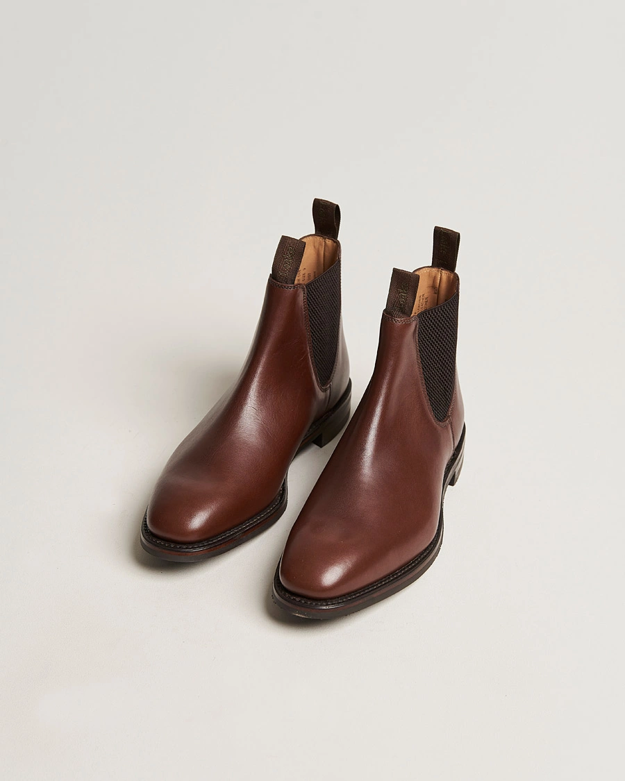 Herren | Handgefertigte Schuhe - Schuhspanner inklusive | Loake 1880 | Chatsworth Chelsea Boot Brown Waxy Leather