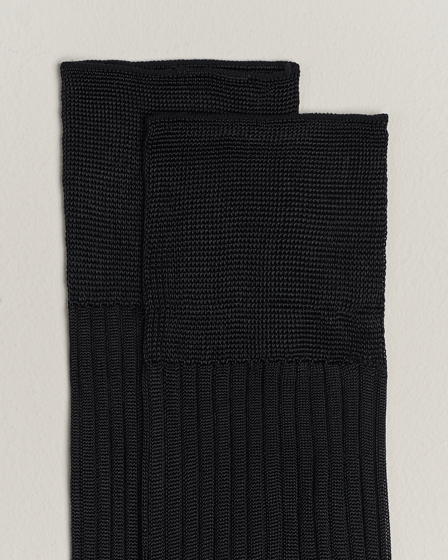Herren | Kategorie | Pantherella | Baffin Silk Long Sock Black