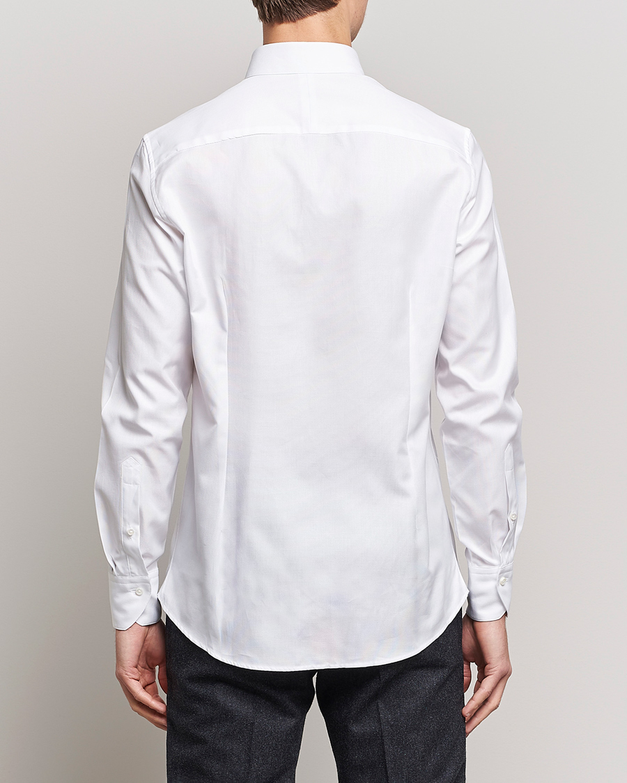 Herren | Hemden | Stenströms | 1899 Slimline Supima Cotton Structure Shirt White