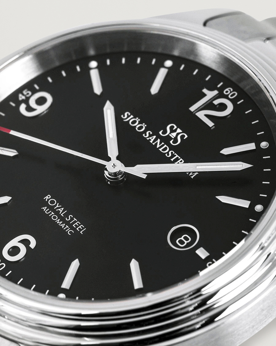 Herren | Sjöö Sandström Royal Steel Classic 41mm Black and Steel | Sjöö Sandström | Royal Steel Classic 41mm Black and Steel