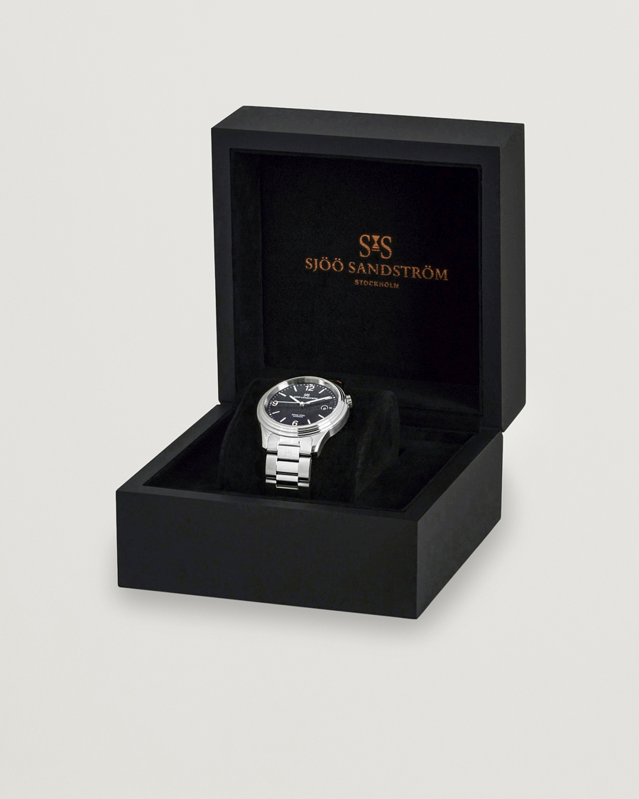 Herren | Sjöö Sandström Royal Steel Classic 41mm Black and Steel | Sjöö Sandström | Royal Steel Classic 41mm Black and Steel