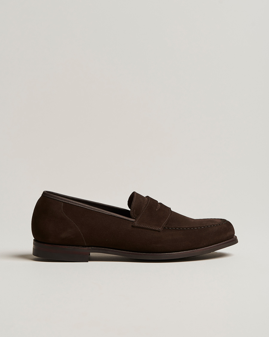 Herren | Loafer | Crockett & Jones | Harvard City Sole Dark Brown Suede