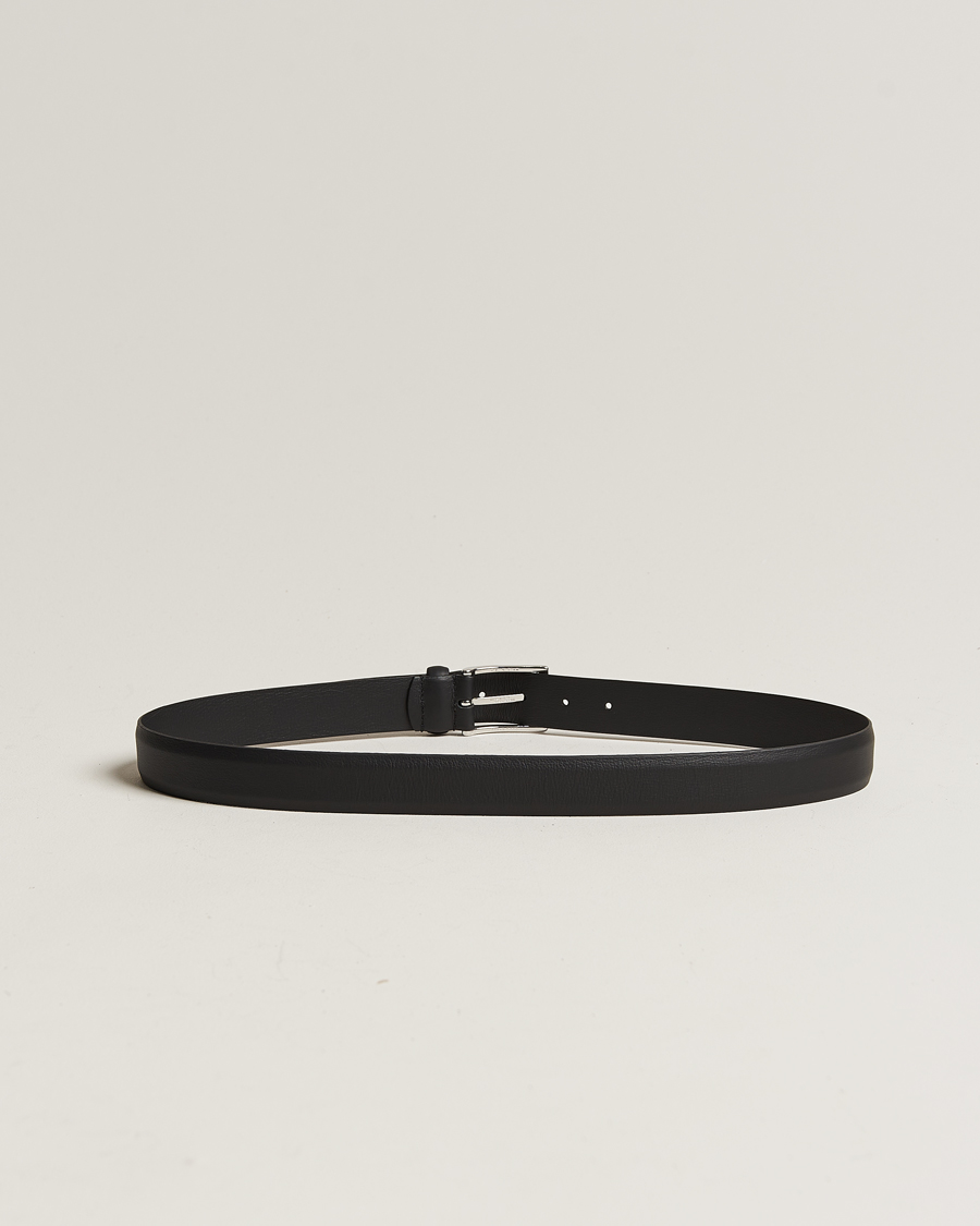 Herren | Business & Beyond | Anderson's | Double Nappa Calf 3 cm Belt Black