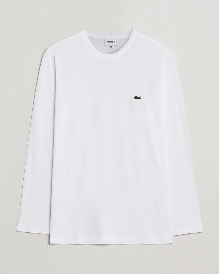 Herren | T-Shirts | Lacoste | Long Sleeve Crew Neck T-Shirt White