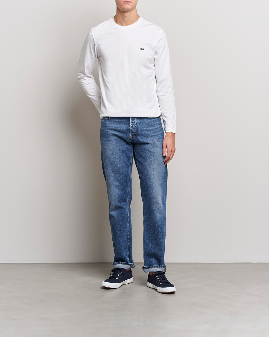 Herren | T-Shirts | Lacoste | Long Sleeve Crew Neck T-Shirt White