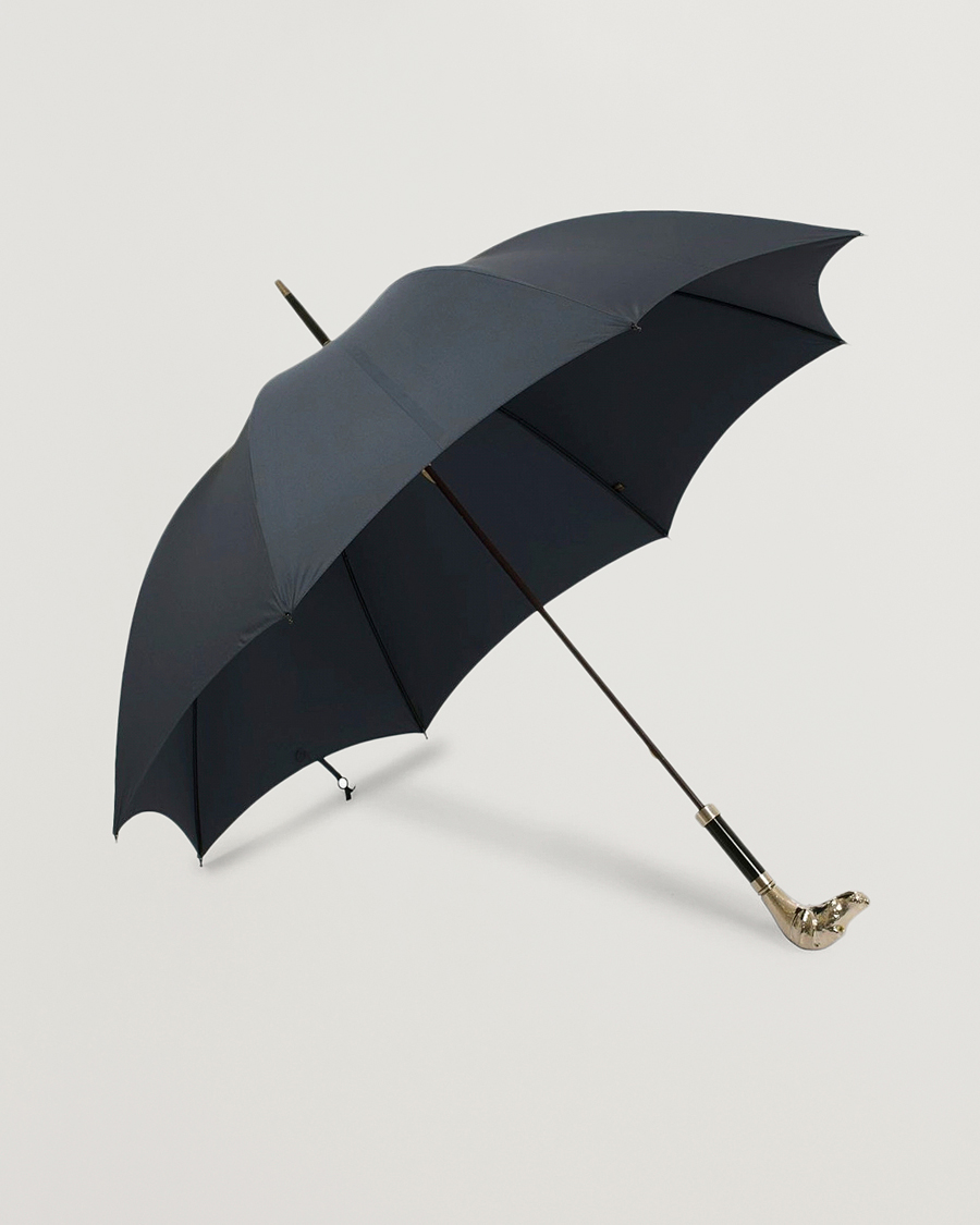 Herren | Fox Umbrellas Silver Dog Umbrella Navy | Fox Umbrellas | Silver Dog Umbrella Navy