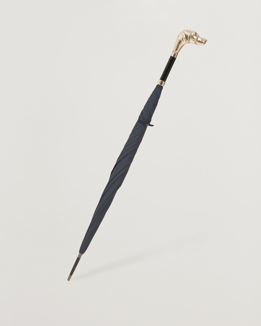 Herren | Fox Umbrellas Silver Dog Umbrella Navy | Fox Umbrellas | Silver Dog Umbrella Navy