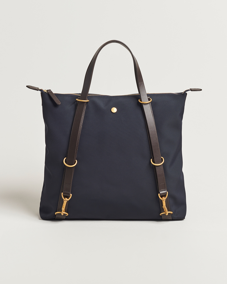 Herren | Mismo M/S Nylon Day Pack Navy/Dark Brown | Mismo | M/S Nylon Day Pack Navy/Dark Brown