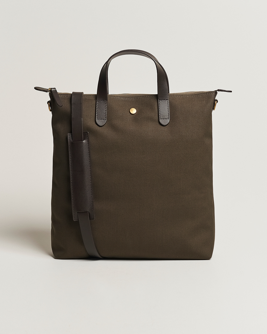 Herren | Taschen | Mismo | M/S Canvas Shopper Army/Dark Brown