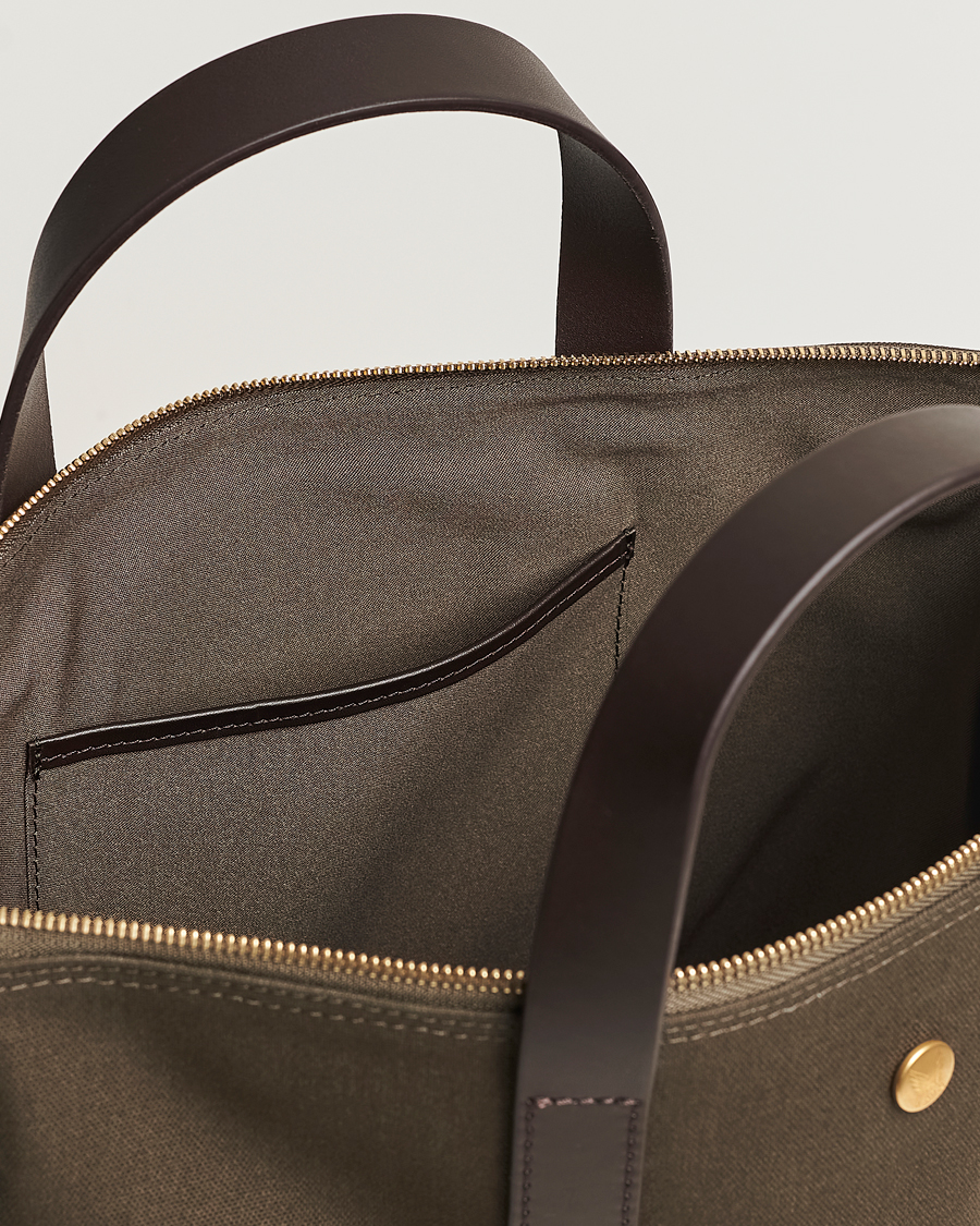 Herren | Taschen | Mismo | M/S Canvas Shopper Army/Dark Brown