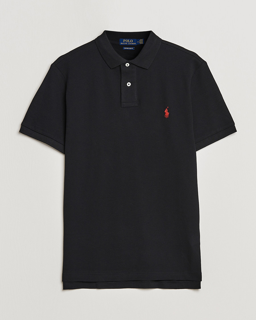 Polo Ralph Lauren Custom Slim Fit Polo Black bei Care of Carl
