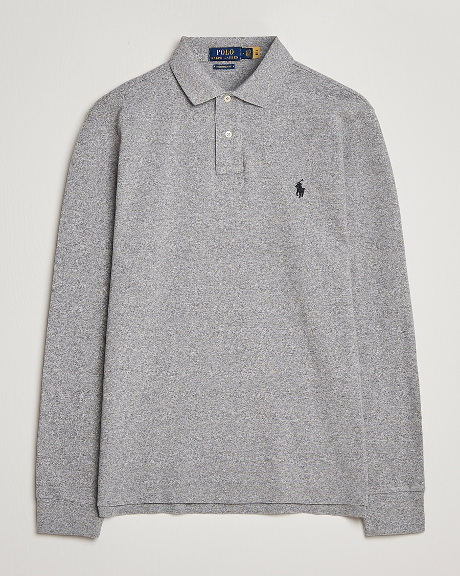Herren | Poloshirts | Polo Ralph Lauren | Custom Slim Fit Long Sleeve Polo Canterbury Heather