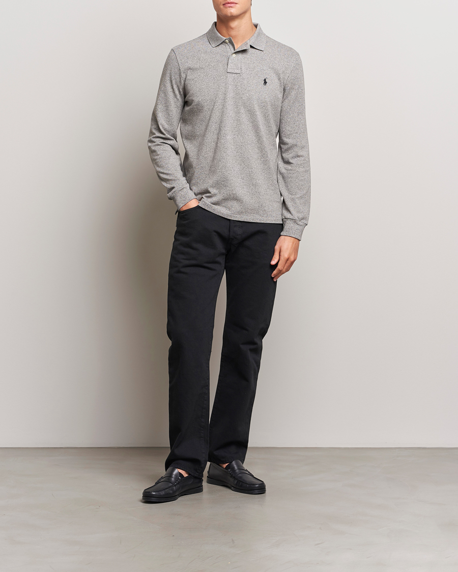 Herren | Poloshirts | Polo Ralph Lauren | Custom Slim Fit Long Sleeve Polo Canterbury Heather