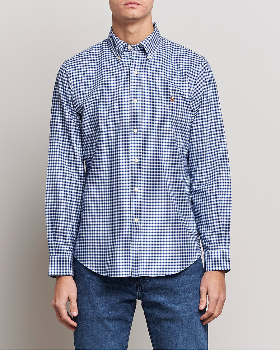 Herren | Freizeithemden | Polo Ralph Lauren | Custom Fit Oxford Gingham Shirt Blue/White