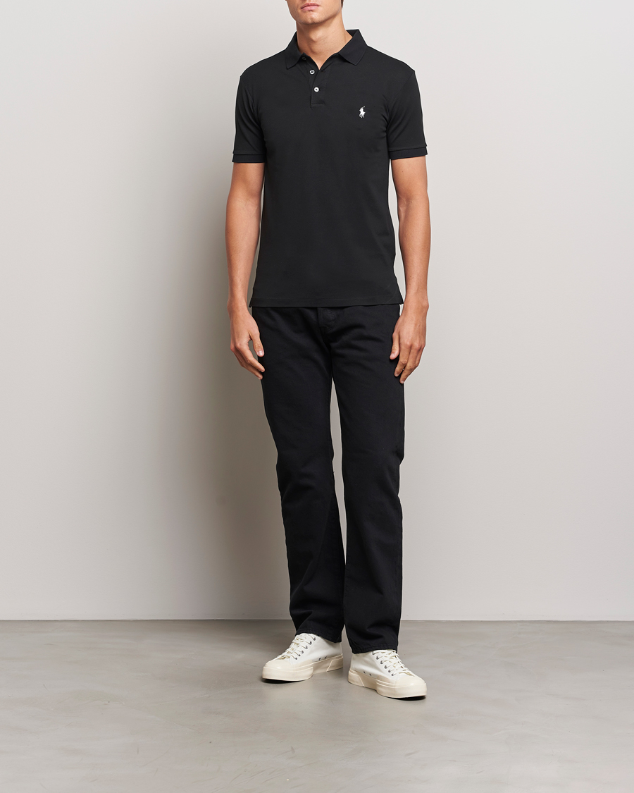 Herren | Poloshirts | Polo Ralph Lauren | Slim Fit Stretch Polo Black