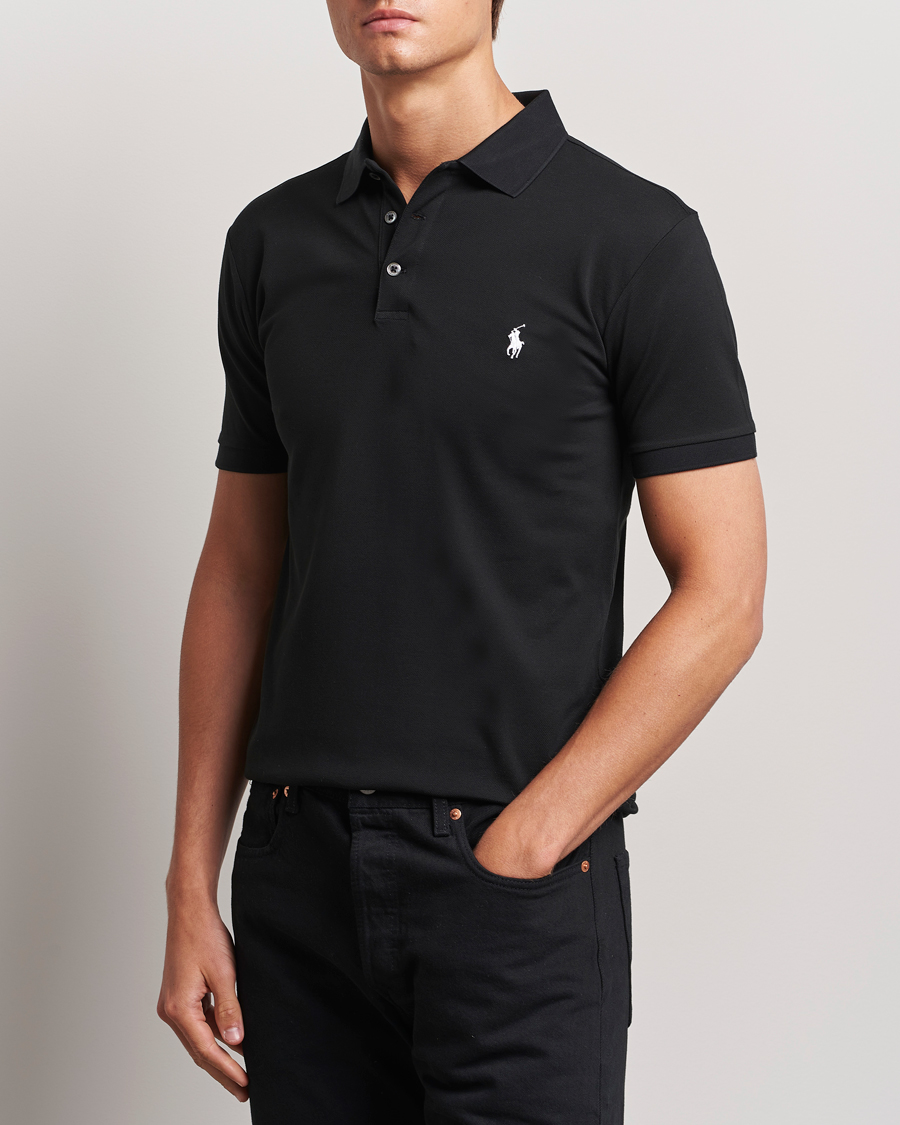 Herren | Poloshirts | Polo Ralph Lauren | Slim Fit Stretch Polo Black