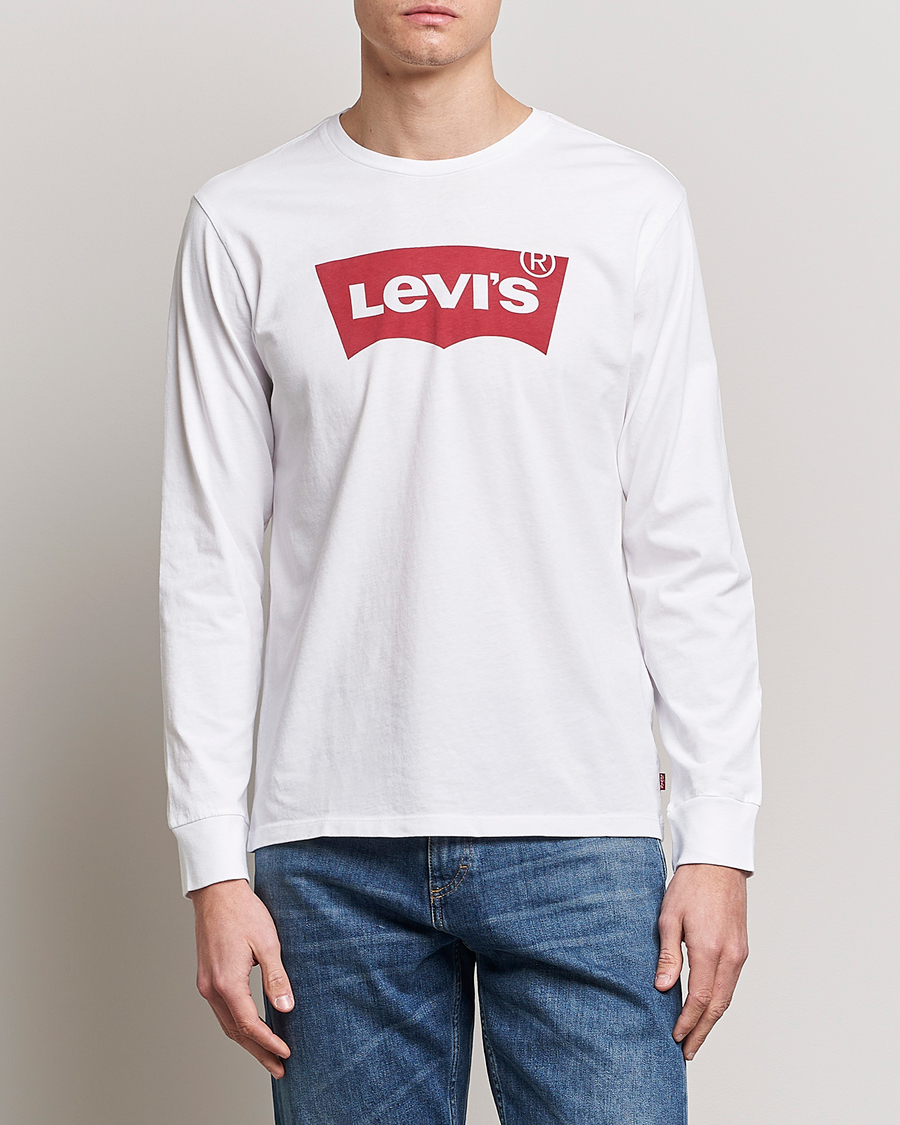 Herr | Levi's | Levi\'s | Logo Long Sleeve T-Shirt White