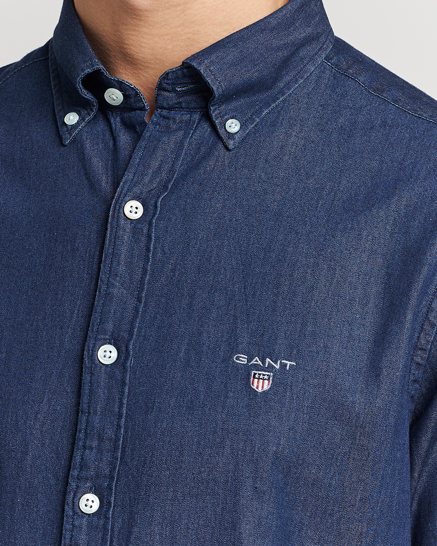 Herren | Hemden | GANT | Slim Fit Denim Shirt Dark Indigo