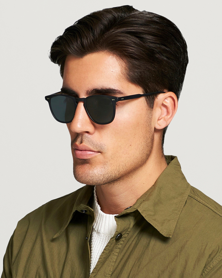Herren | Garrett Leight Brooks 47 Sunglasses Matte Black/Blue Smoke Polarized | Garrett Leight | Brooks 47 Sunglasses Matte Black/Blue Smoke Polarized