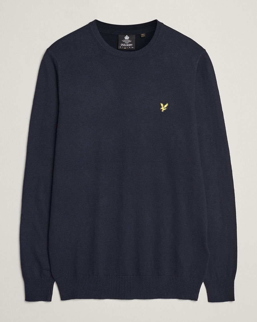 Herren | Pullover | Lyle & Scott | Cotton/Merino Crew Neck Jumper Dark Navy