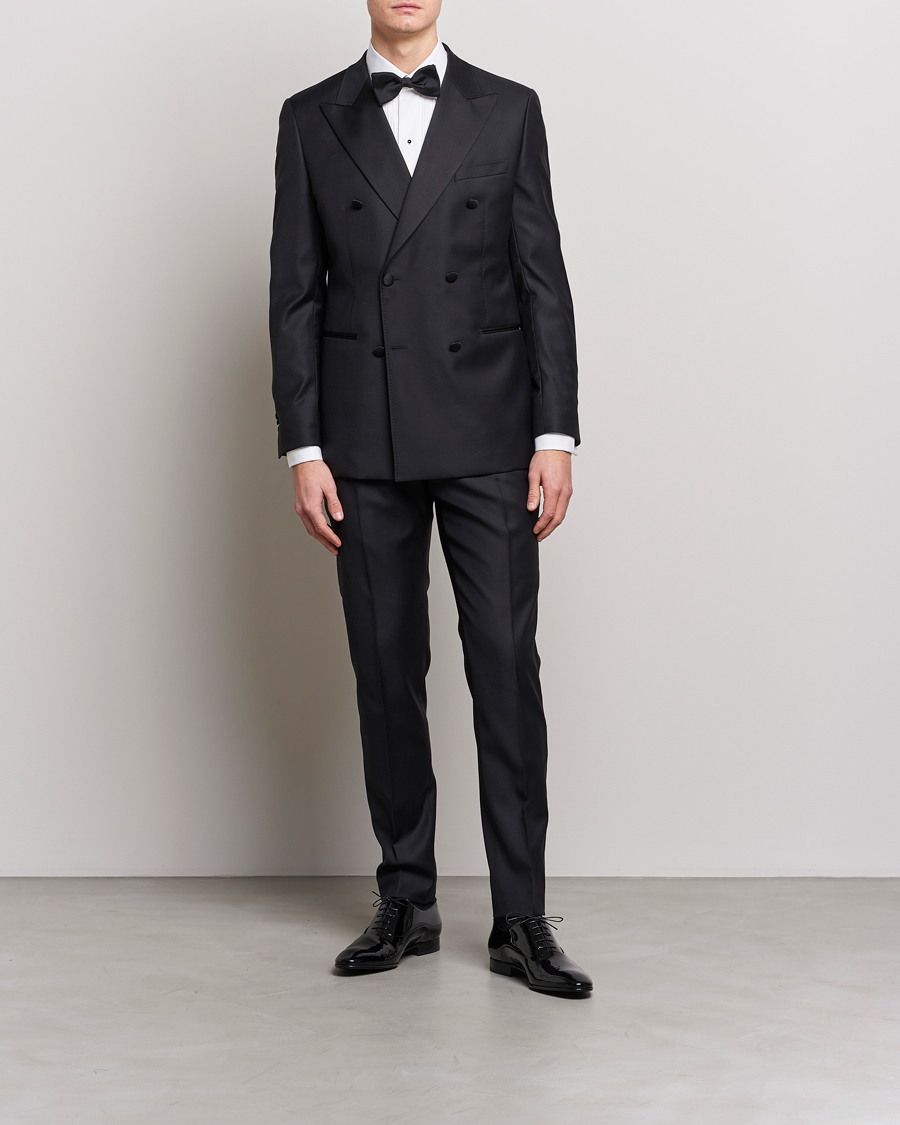 Herren | Kategorie | Eton | Custom Fit Tuxedo Shirt Black Ribbon White