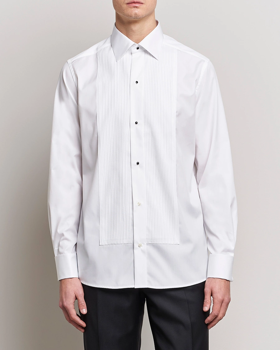 Herren | Hemden | Eton | Custom Fit Tuxedo Shirt Black Ribbon White