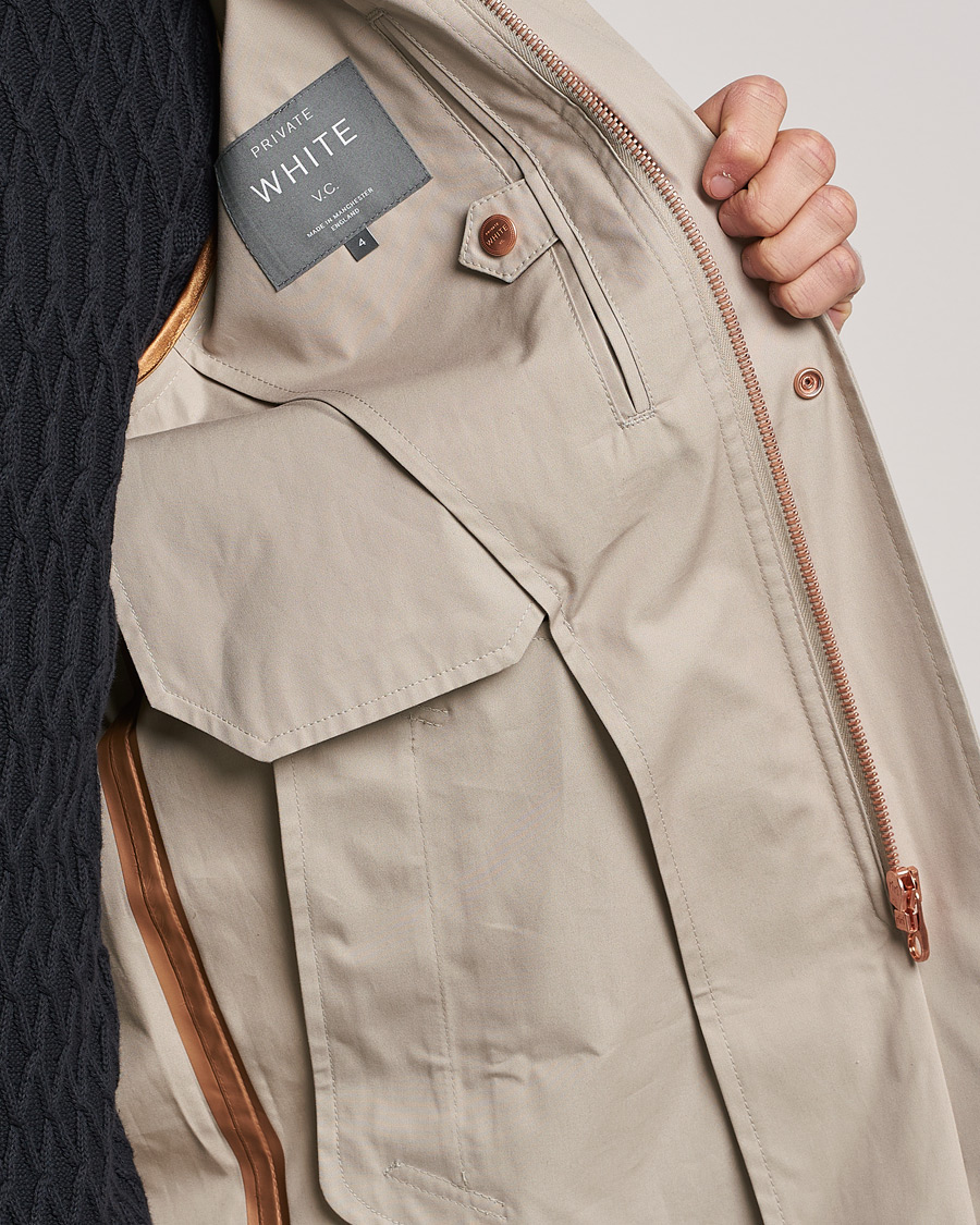 Herren | Jacken | Private White V.C. | Unlined Cotton Ventile Mac Coat 3.0 Stone