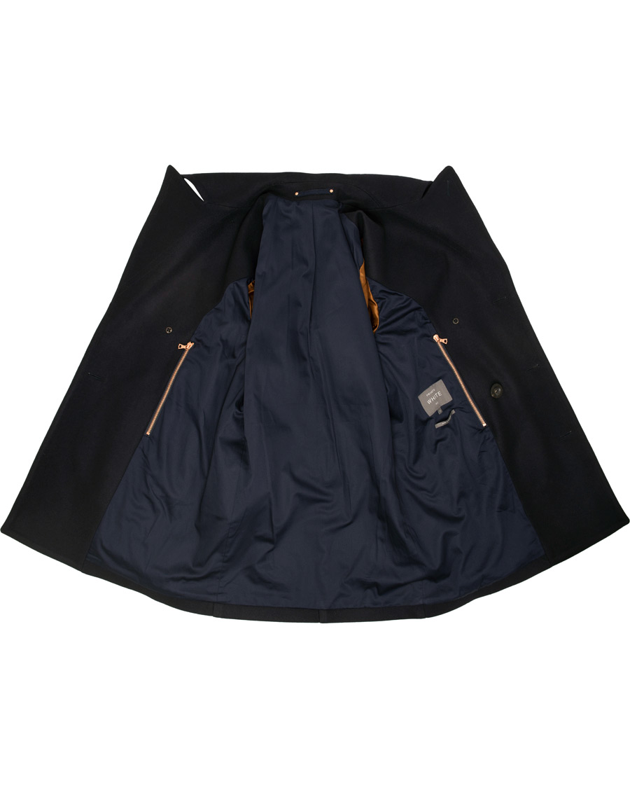 Herren | Jacken | Private White V.C. | Wool Melton Peacoat Midnight