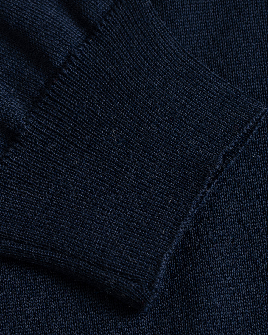 Herren | Pullover | Oscar Jacobson | Cole Extra Fine Merino Rollneck Navy
