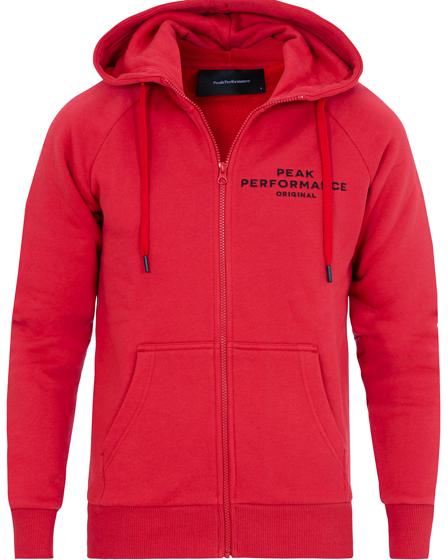Herren | Pullover | Peak Performance | Logo Zip Hoodie Red