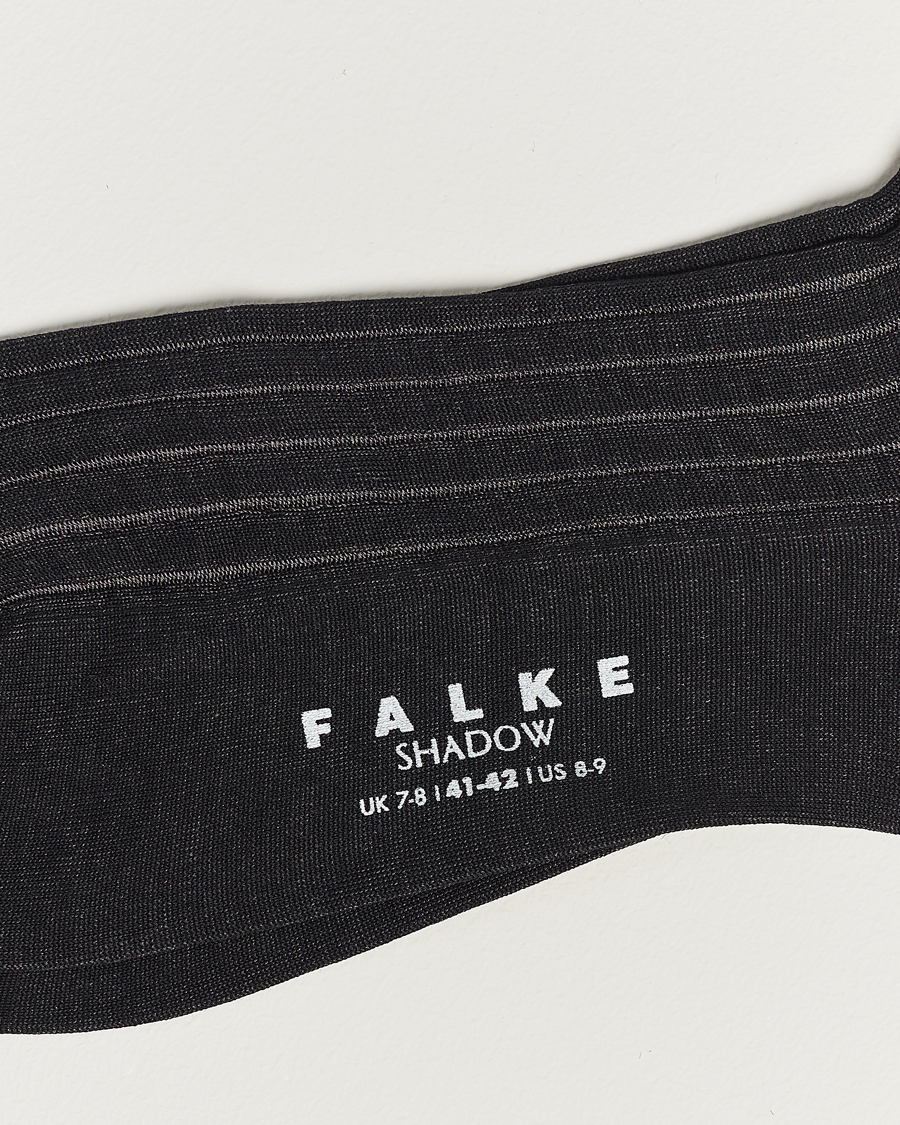 Herren | Normale Socken | Falke | Shadow Stripe Sock Grey/White