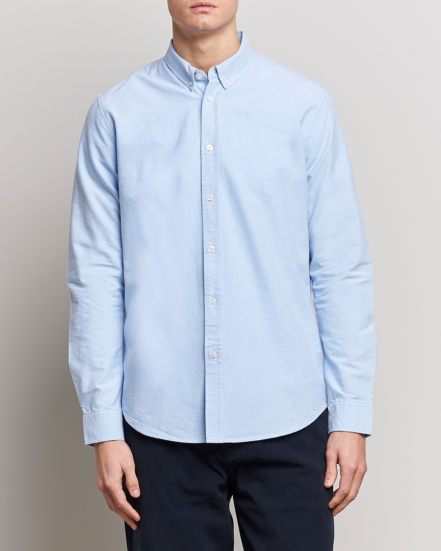 Herren | Freizeithemden | Samsøe Samsøe | Liam Button Down Shirt Light Blue