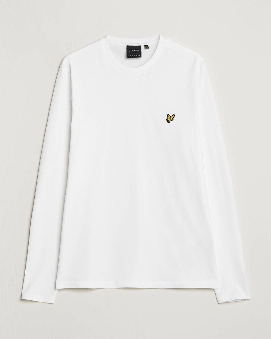 Herren | T-Shirts | Lyle & Scott | Plain Long Sleeve Cotton T-Shirt White