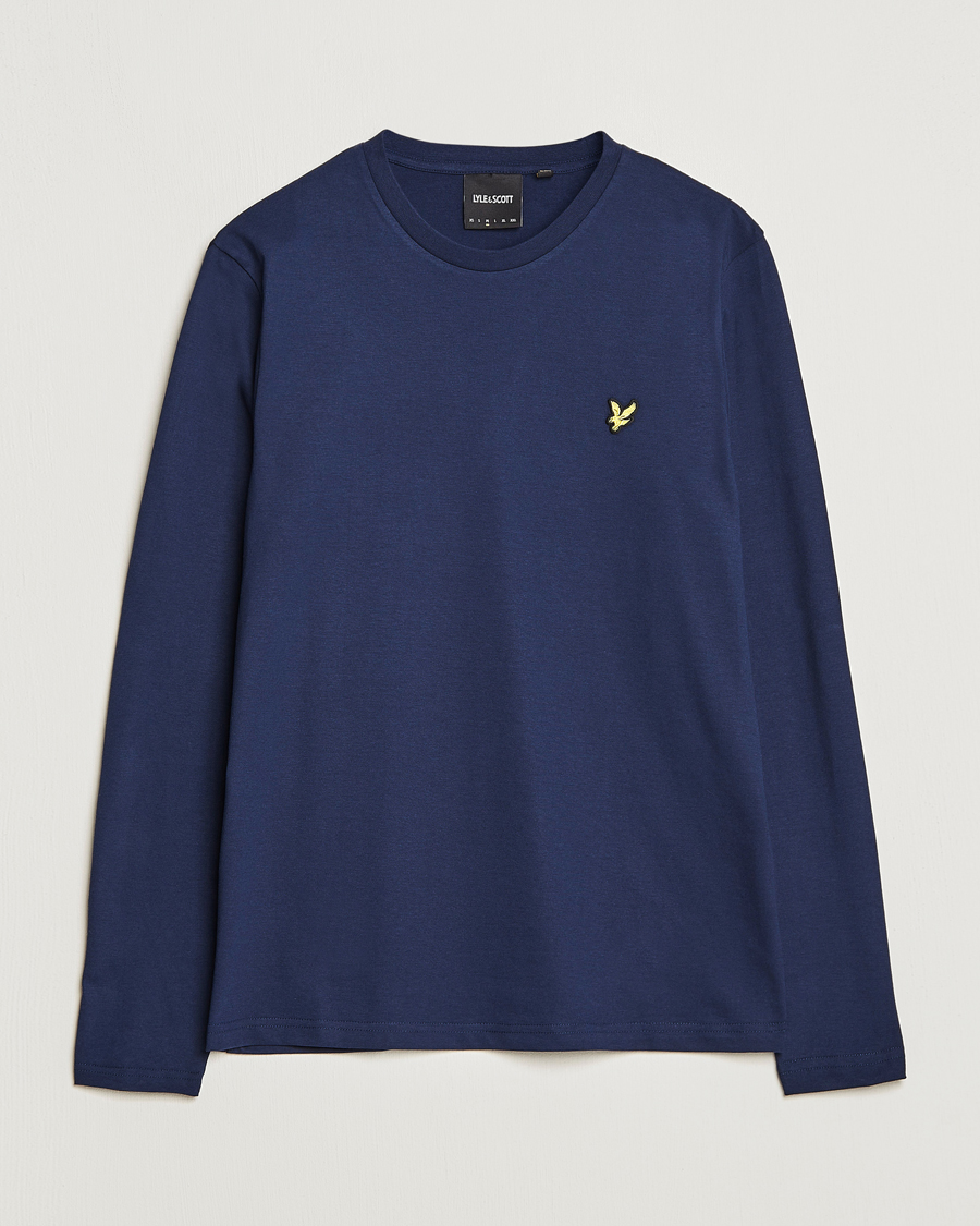 Herren | T-Shirts | Lyle & Scott | Long Sleeve Crew Neck T-Shirt Navy