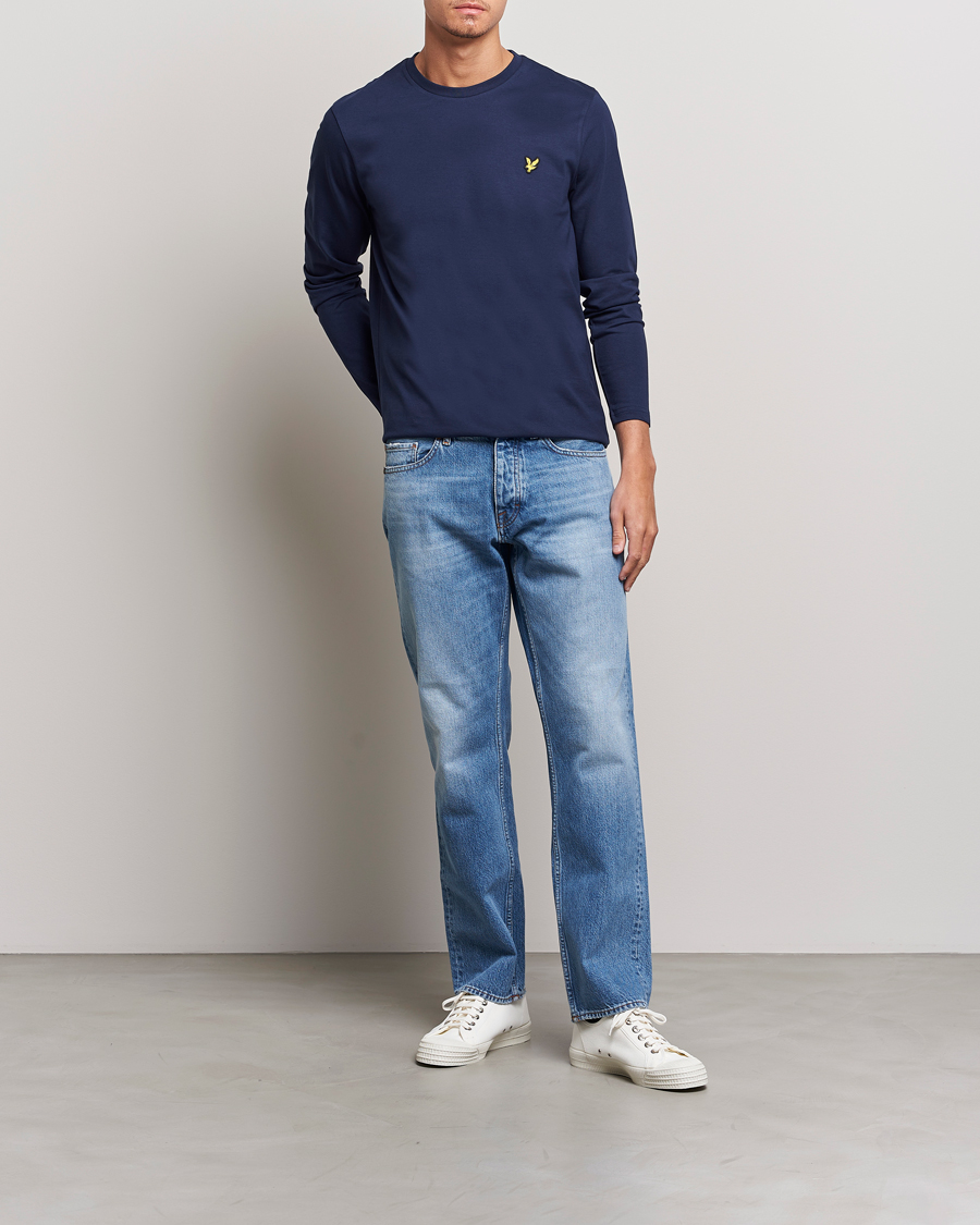 Herren | T-Shirts | Lyle & Scott | Long Sleeve Crew Neck T-Shirt Navy