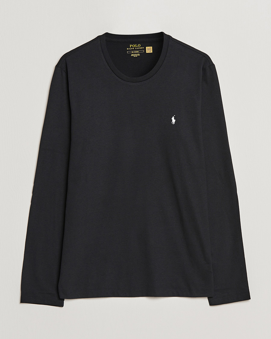 Herren | T-Shirts | Polo Ralph Lauren | Liquid Cotton Long Sleeve Crew Neck T-Shirt Black