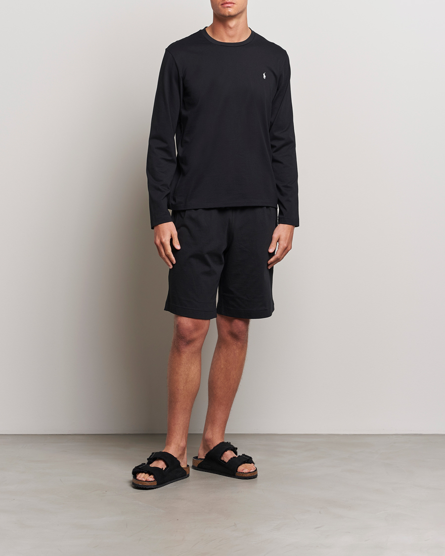 Herren | T-Shirts | Polo Ralph Lauren | Liquid Cotton Long Sleeve Crew Neck T-Shirt Black