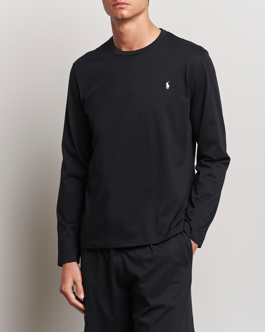 Herren | T-Shirts | Polo Ralph Lauren | Liquid Cotton Long Sleeve Crew Neck T-Shirt Black