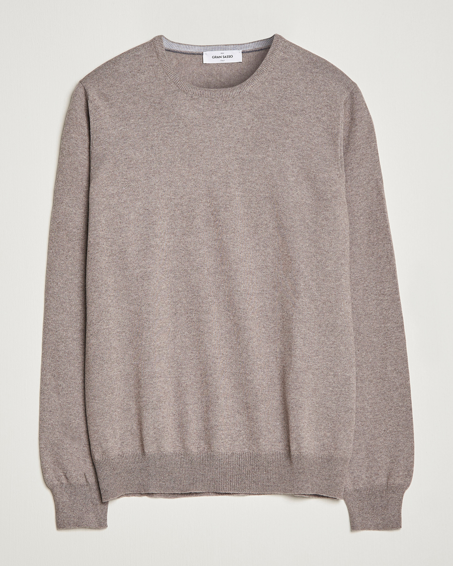 Herren | Pullover | Gran Sasso | Merino Fashion Fit Crew Neck Pullover Beige