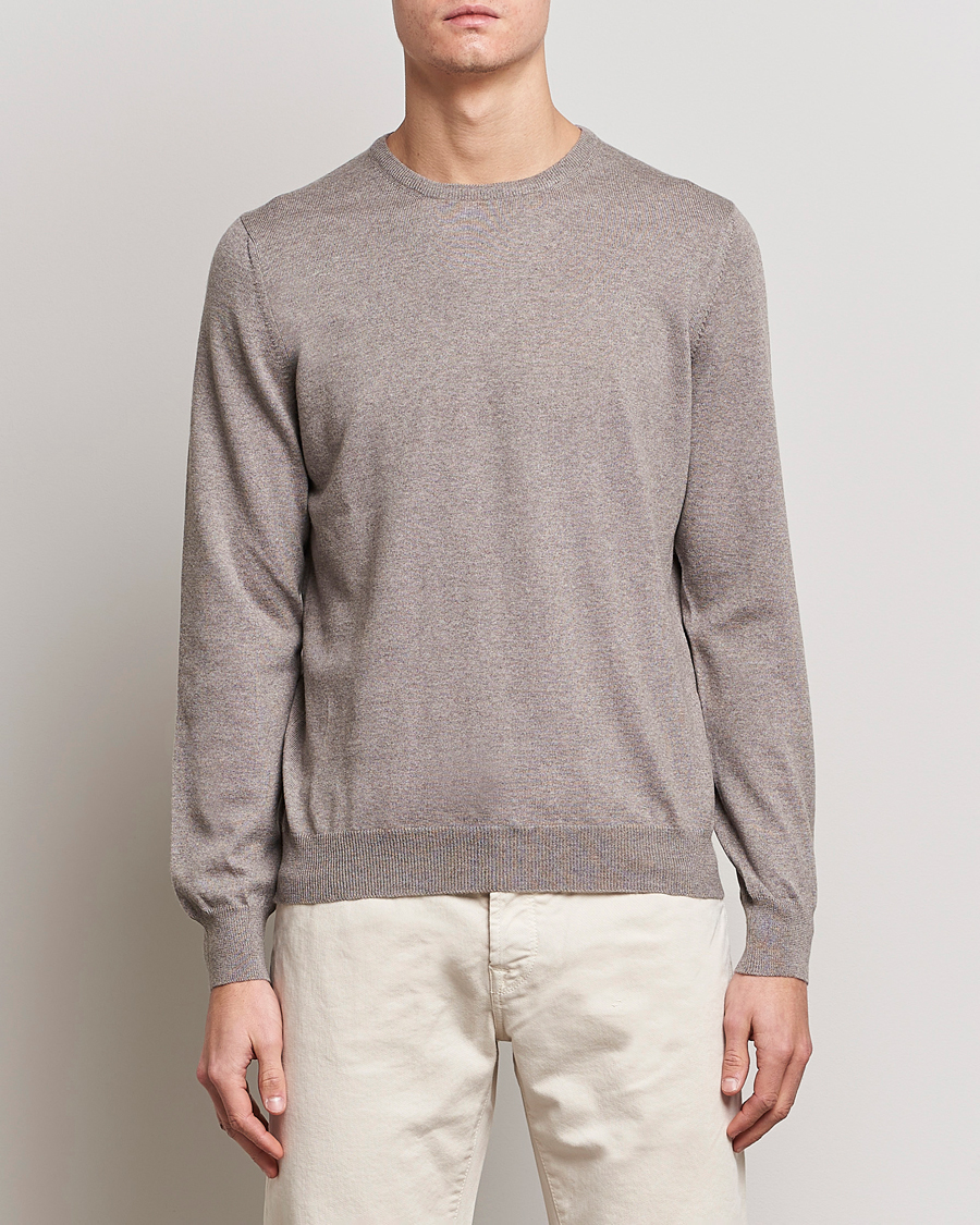 Herren | Pullover | Gran Sasso | Merino Fashion Fit Crew Neck Pullover Beige