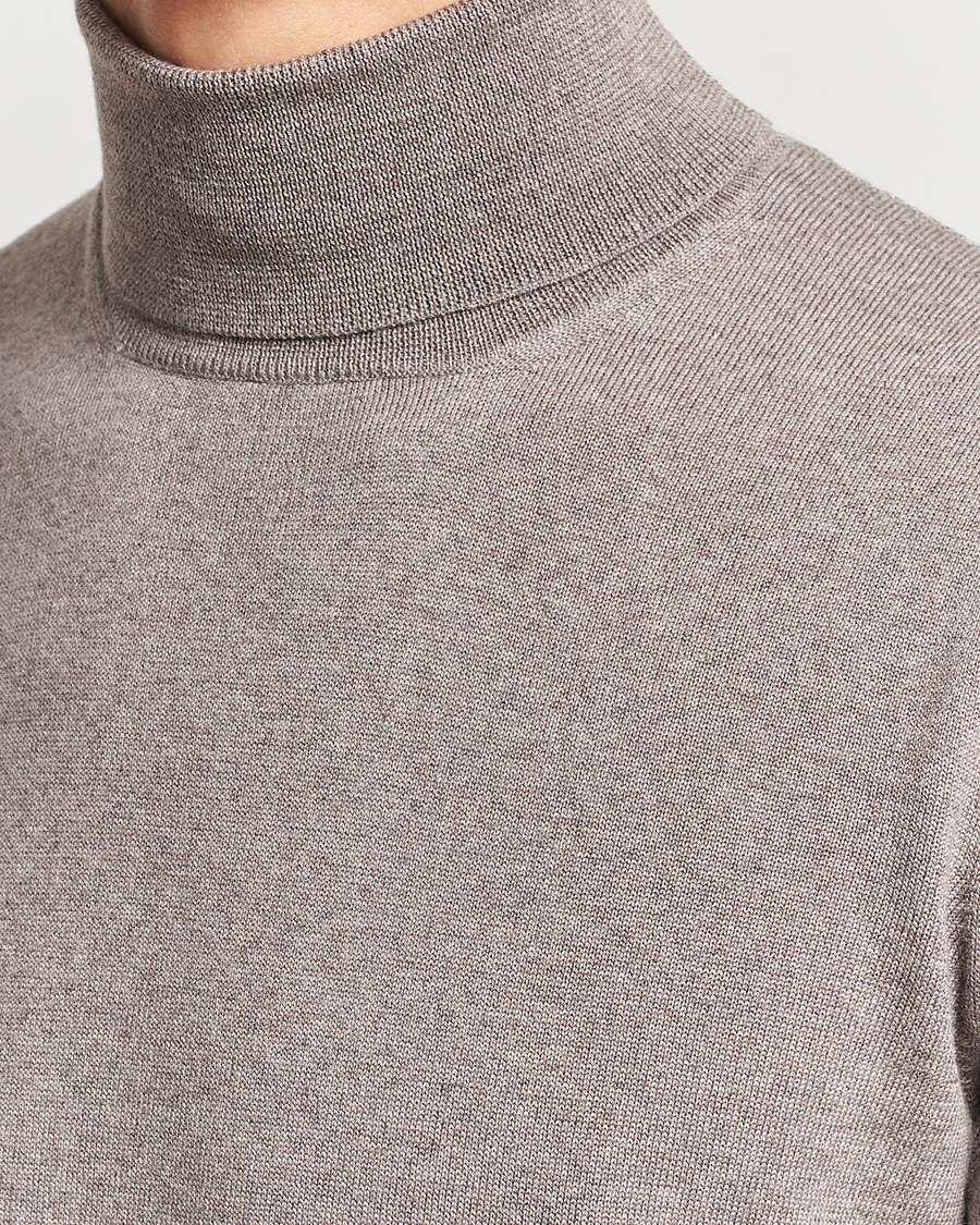 Herren | Pullover | Gran Sasso | Merino Fashion Fit Rollneck Beige